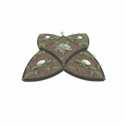 Frame It All 8 ft. x 8 ft. x 11 in. Weathered Wood Composite Princess Diamond Butterfly Raised Garden Bed 2Tier Terrace 2 in. Profile