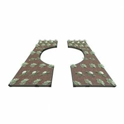 Frame It All 14 ft. x 16 ft. x 5.5 in. Weathered Wood Composite Walk-Through Orbital Raised Garden Bed - 1 in. Profile