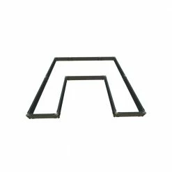 Frame It All 8 ft. x 8 ft. x 5.5 in. Weathered Wood Composite Walk-In U-Shape Bragg Raised Garden Bed - 2 in. Profile