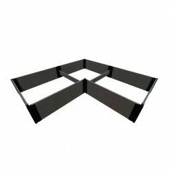 Frame It All Tool-Free Weathered Wood Arrowhead - 8 ft. x 8 ft. x 16.5 in. Composite Straight Corner Raised Garden Bed 1 in. Profile