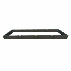 Frame It All Weathered Wood 2' X 8' X 5.5" Composite Raised Garden Bed (2' Sections) - 2" Profile