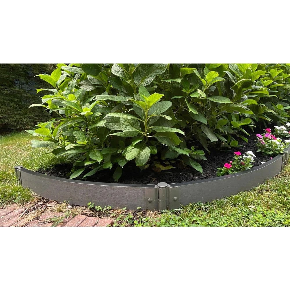 Frame It All 16 ft. Weathered Wood Curved Composite Landscape Edging Kit 2 in. Profile 2 Frame It All 16 ft. Weathered Wood Curved Composite Landscape Edging Kit 2 in. Profile - Image 2