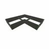 Frame It All 8 ft. x 8 ft. x 16.5 in. Weathered Wood Composite 2 in. Profile Corner Raised Garden Bed