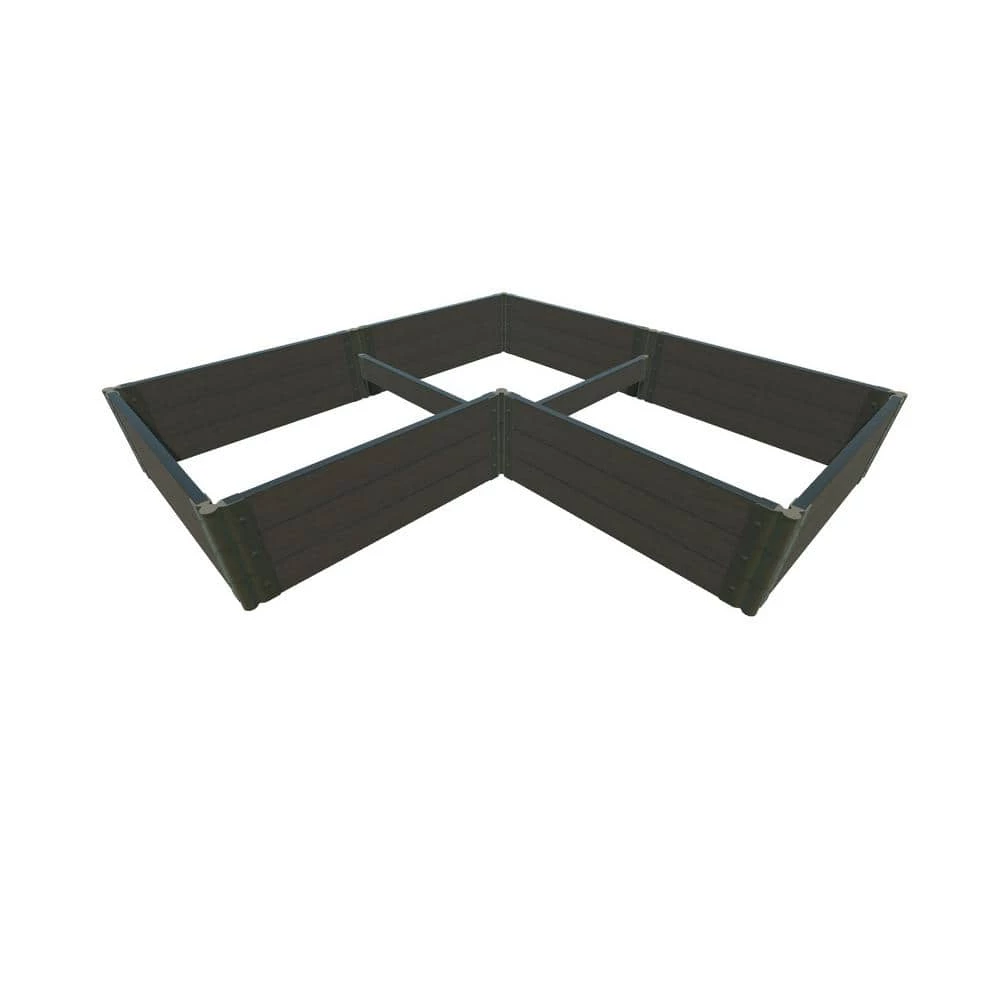 Frame It All 8 ft. x 8 ft. x 16.5 in. Weathered Wood Composite 2 in. Profile Corner Raised Garden Bed 1 Frame It All 8 ft. x 8 ft. x 16.5 in. Weathered Wood Composite 2 in. Profile Corner Raised Garden Bed