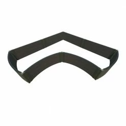 Frame It All 8 ft. x 8 ft. x 16.5 in. Weathered Wood Composite 2 in. Profile Corner Curves Raised Garden Bed