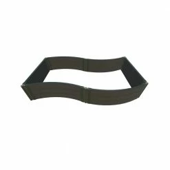 Frame It All 4 in. x 8 in. x 16.5 in. Weathered Wood Composite 2 in. Profile Curved