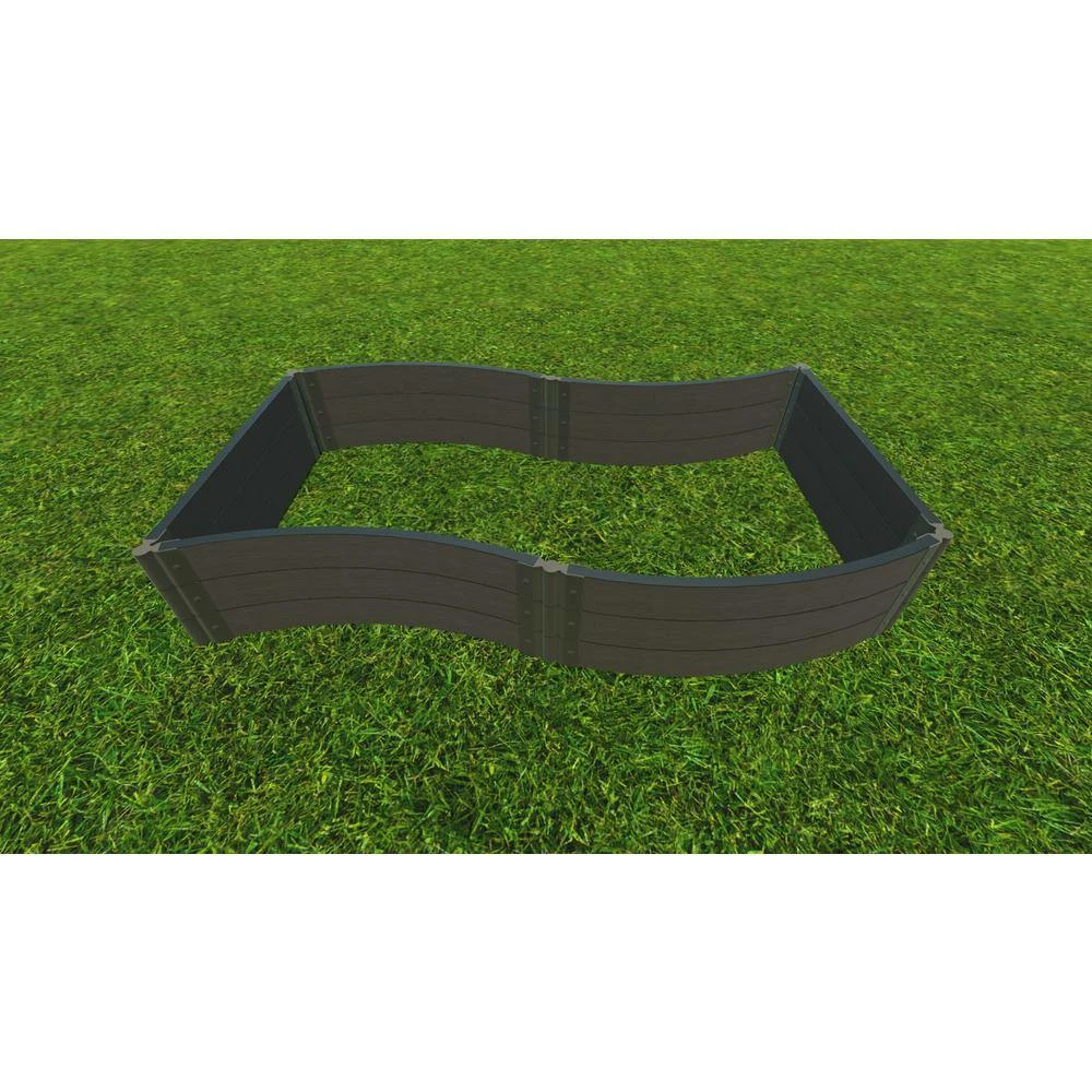 Frame It All 4 in. x 8 in. x 16.5 in. Weathered Wood Composite 2 in. Profile Curved 2 Frame It All 4 in. x 8 in. x 16.5 in. Weathered Wood Composite 2 in. Profile Curved - Image 2