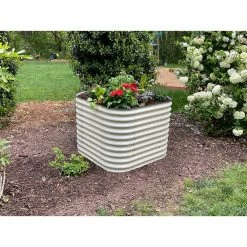 Frame It All 6-in-1 Modular Metal Raised Garden Bed Kit 6 Frame It All 6-in-1 Modular Metal Raised Garden Bed Kit -Sunnydaze Decor Sales white frame it all raised planter boxes 900032601 white 4f 1000