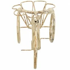 Sunnydaze Decor Sunnydaze 12 in. Tricycle Indoor/Outdoor White Steel Standing Planter Basket -Sunnydaze Decor Sales white sunnydaze decor plant stands lci 795 1f 1000
