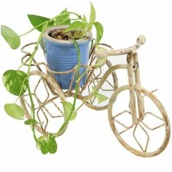 Sunnydaze Decor Sunnydaze 12 in. Tricycle Indoor/Outdoor White Steel Standing Planter Basket -Sunnydaze Decor Sales white sunnydaze decor plant stands lci 795 4f 1000