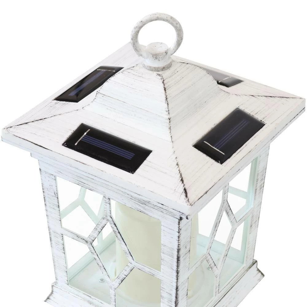 Sunnydaze Decor Lucien 9 in. White Outdoor Solar LED Candle Lantern (Set of 4) 10 Sunnydaze Decor Lucien 9 in. White Outdoor Solar LED Candle Lantern (Set of 4) - Image 10