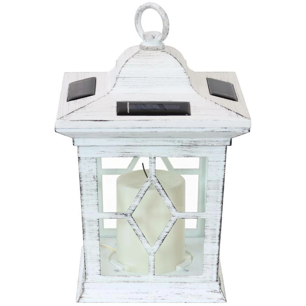 Sunnydaze Decor Lucien 9 in. White Outdoor Solar LED Candle Lantern (Set of 4) 5 Sunnydaze Decor Lucien 9 in. White Outdoor Solar LED Candle Lantern (Set of 4) - Image 5