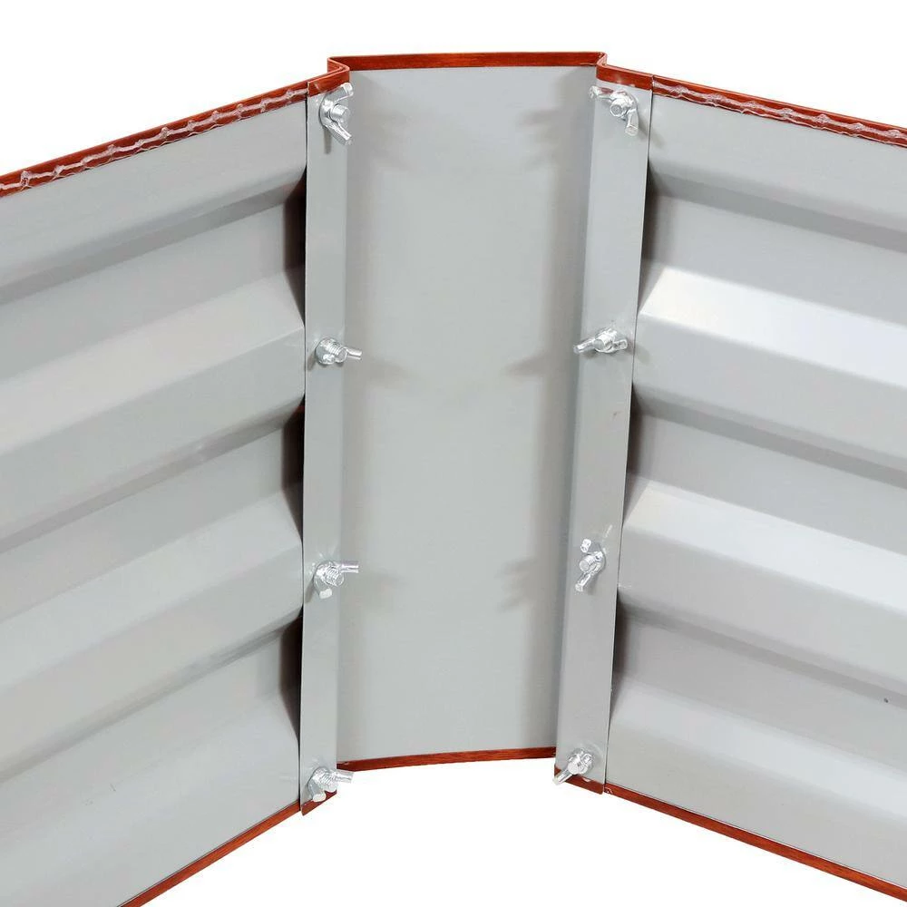 Sunnydaze Decor 24 in. Square Woodgrain Galvanized Steel Raised Bed 4 Sunnydaze Decor 24 in. Square Woodgrain Galvanized Steel Raised Bed - Image 4