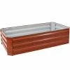 Sunnydaze Decor 48 in. Rectangle Woodgrain Galvanized Steel Raised Bed