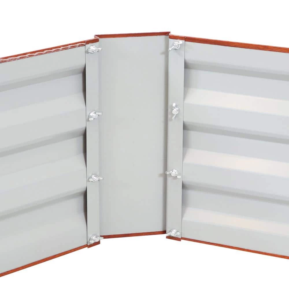 Sunnydaze Decor 40 in. Hexagon Woodgrain Galvanized Steel Raised Bed 4 Sunnydaze Decor 40 in. Hexagon Woodgrain Galvanized Steel Raised Bed - Image 4